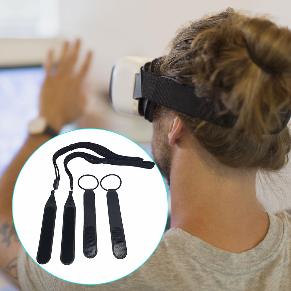 Vr Controller Band Lederen Vr Grip Strap Verstelbare Antislip Controller Band Vervanging Voor Oculus Quest 2