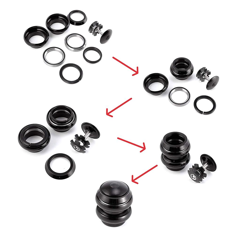 34MM cuffie bici piantone sterzo montagna bicicletta cuffie bici da strada cuscinetti a cartuccia sigillati attacco manubrio accessori bici