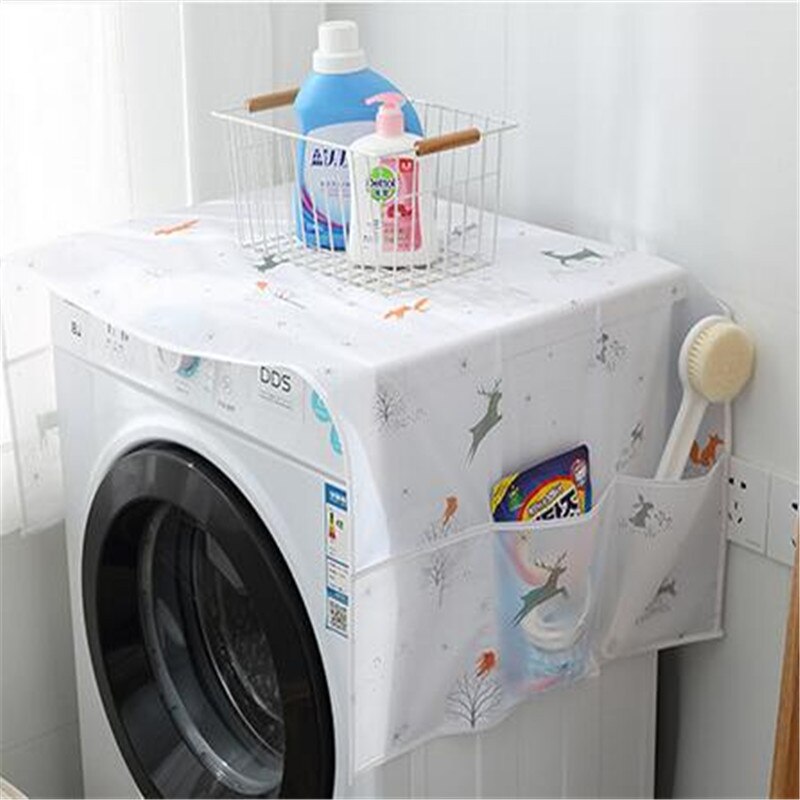 1 stk husstand køleskab køleskab støvdæksel håndklæde med lomme opbevaringsposer vaskemaskine vandtæt arrangør hængende poser: Dyr