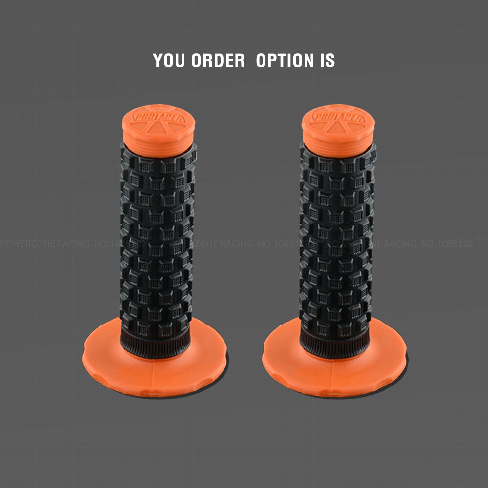 Mx gel som för 7/8 &quot; styr ljusblå mx kuddhandtag för motorcykel motorcykel supermoto pitbike dirt pit bike: Orange