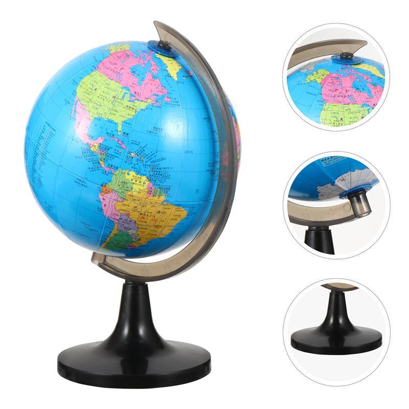 1pc Educational World Globe With Stand Adults Desktop Geographic Globes Research On High Definition Standard Geography Teaching