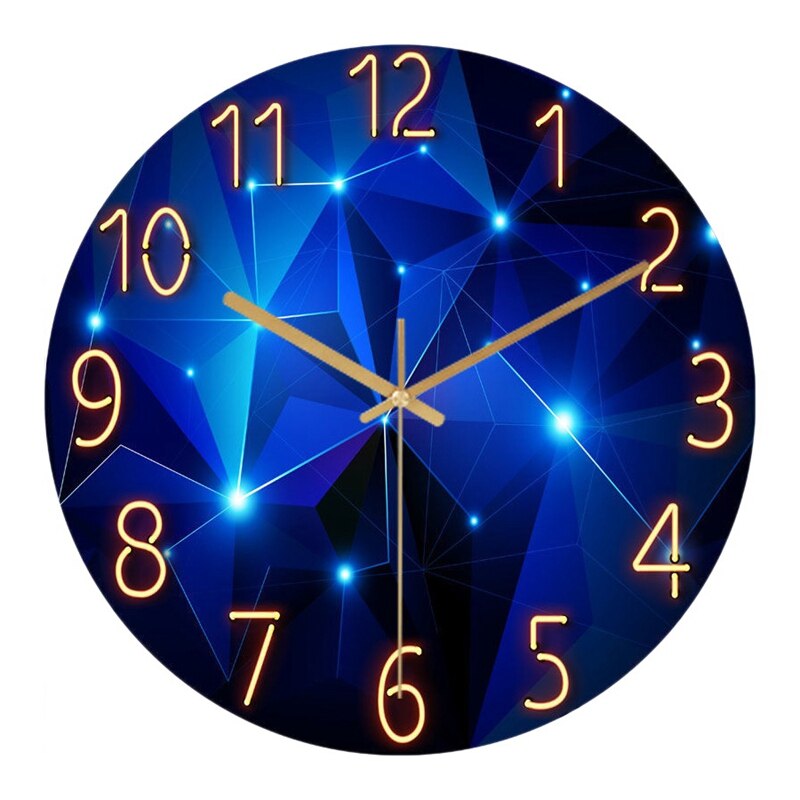 Wall clock Modern Large Size Wall Clock Silent Non Ticking Battery Quartz Digital Clock for Living Bedroom Decor Dial: STYLE1