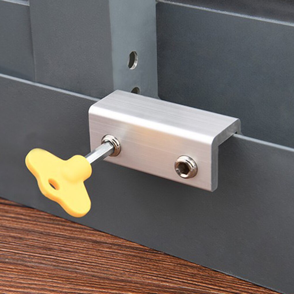 Large aluminum alloy adjustable sliding window lock door frame safety lock sliding door stopper window hardware accessories