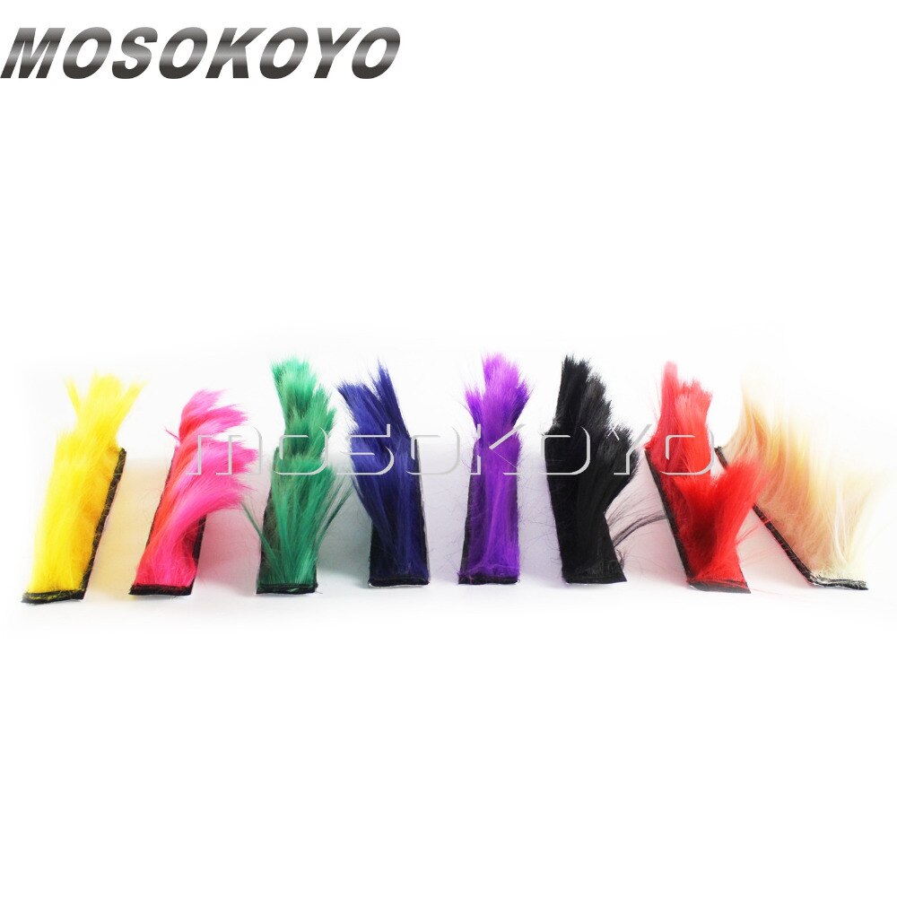 Motorcycle Punk Biker Helmet Mohawk Attached Long Hair Feather Casco Mohawks Sticker Outdoor