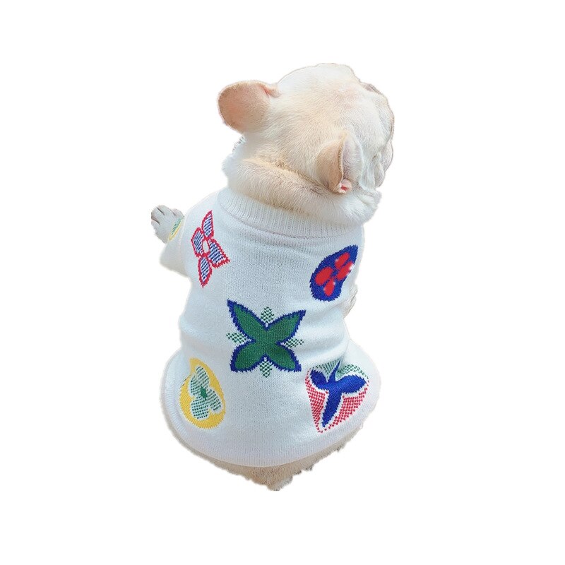 Ropa de Pug ropa de invierno de Bulldog Francés Poodle Schnauzer Corgi galés perro Shiba Inu suéter de punto ropa de abrigo para mascotas: S