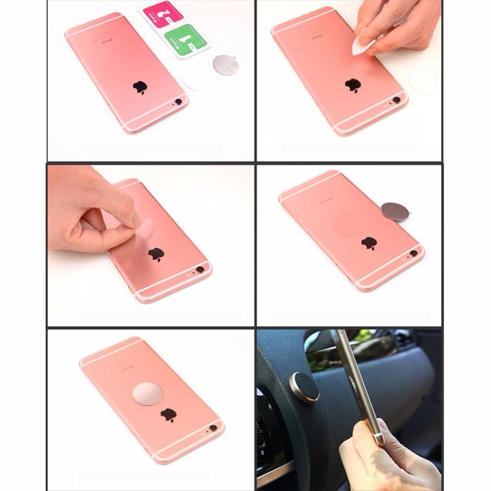 CD Veins Round Metal Plate Magnetic Car Phone Holder Used Accessories Universal For Magnet Phone Stand for Iphone 7 Plus Samsung