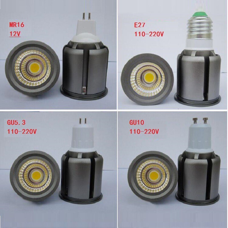Foco LED COB ultrabrillante, 9W, 12W, 15W, 20W, 25W, E14, E27, GU5.3, GU10, CA de 220V, foco blanco frío y cálido