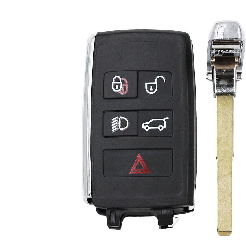 Modified 5 button smart remote Key Shell case Fob For Land Rover Range Rover Evoque sport LR4 LR2 uncut HU101 blade