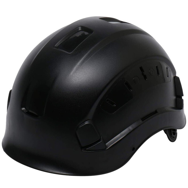 CE Carbon Fiber Safety Helmet for Engineer Construction Industrial Protective Working Rescue Bicycle Motorcycle Helmets Hard Cap: Pure Black