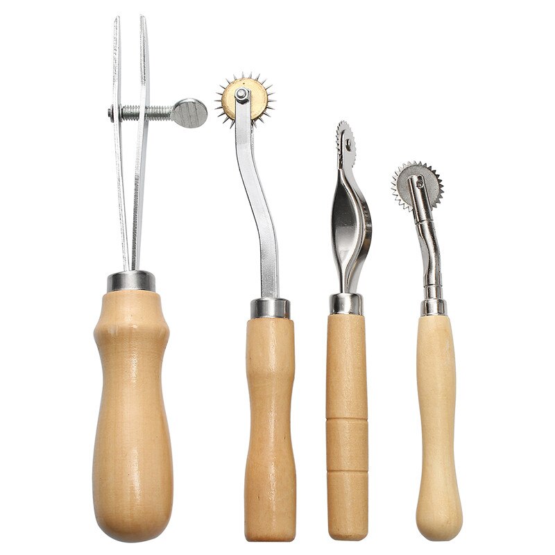 18/24/37/62Pcs Leather Craft Punch Tools Kit SET Stitching Carving Groover leather craft tools set kit Working Sewing Saddle