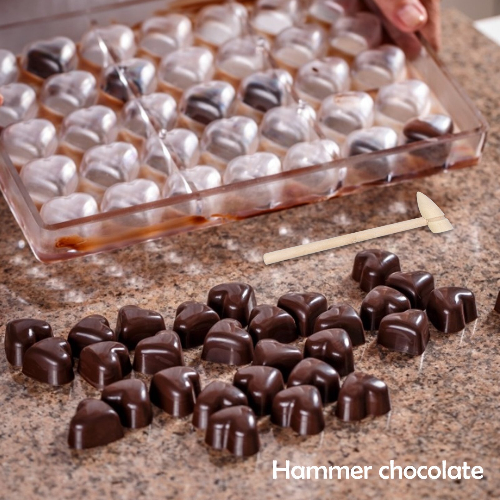 Houten Mini Hamer Om Klop Cake Houten Hamer Kinderen Platte-Headed Houten Hamer Te Kloppen Chocolade En Zeevruchten harde Schelpen