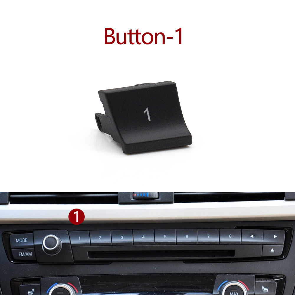 Panel frontal de coche, reproductor de CD de Radio, botón de dígitos, botones de interruptor, cubierta embellecedora para BMW M3 M4 F20 F21 F22 F30 F32 F35 F34 F36: Marrón