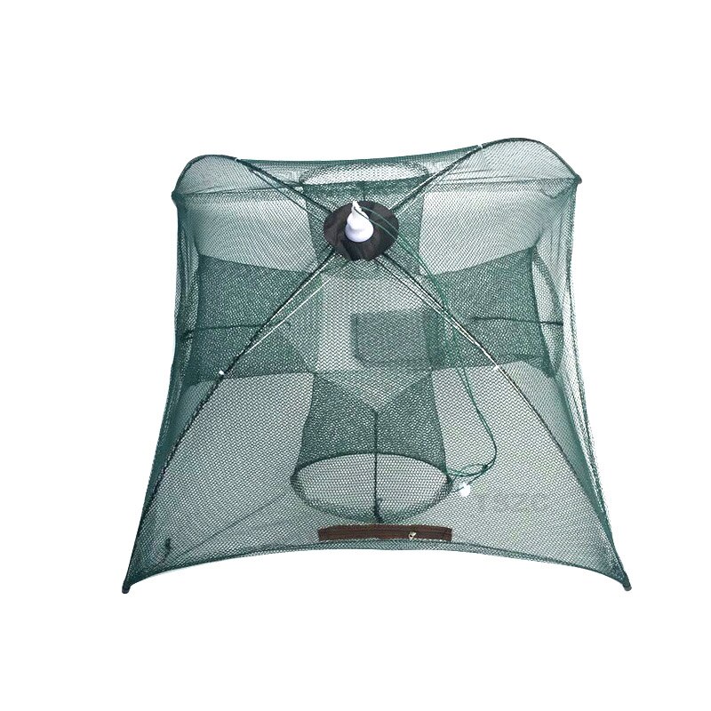 4/6/8/10 Hole Mesh Hexagon Folded Fishing Net Catch Fish Pot Minnow Trap Ruse Cast Shrimp Net Lobster Basket Cage: 4 Hole