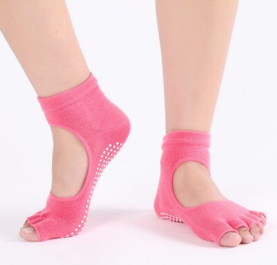 1 par yoga sokker anti-skli dame treningsstudio Fitness sport pilates sokk tøfler dansebeskytter: 7