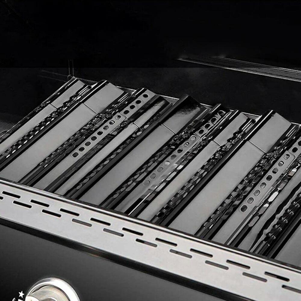 4pcs Stainless Steel Shield Tent BBQ Gas Grill Replacement Heat Plate Stainless Steel Heat Plate Shield Barbeque Grill BBQ Acce