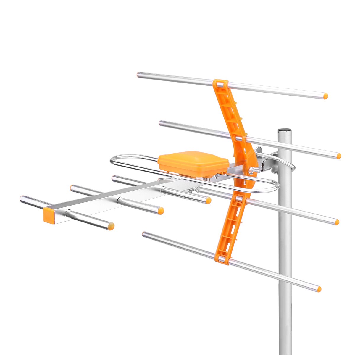 High Gain TV Antenna Long access range For HD Digital HDTV DVBT/DVBT2 470MHz-860MHz Outdoor TV Antenna Digital Amplified: 5 Units TV Antenna