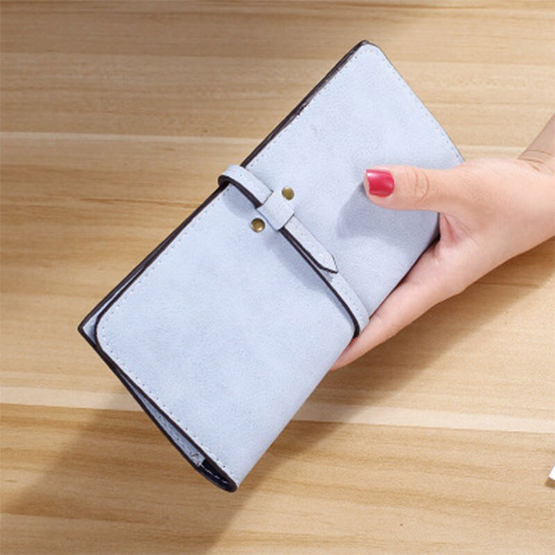 Beibaobao goede dames portemonnee dames handtas vrijetijdstas lange stijl dames portemonnee leren portemonnees dames  a3866: Hemelblauw