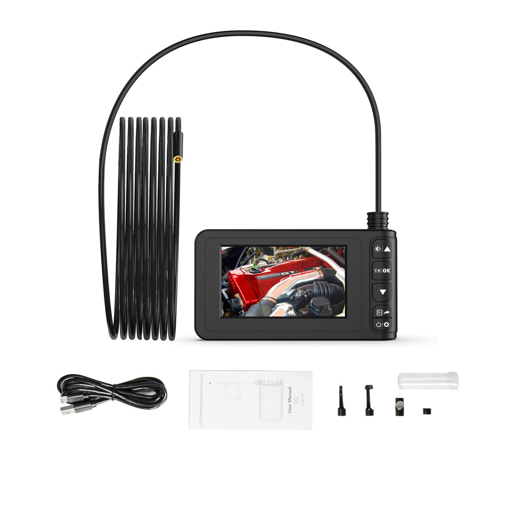 Endoscope industriel tenu dans la main 4.3 pouces écran LCD Endoscope haute définition 1080P tuyau caméra d'inspection avec lumière LED V