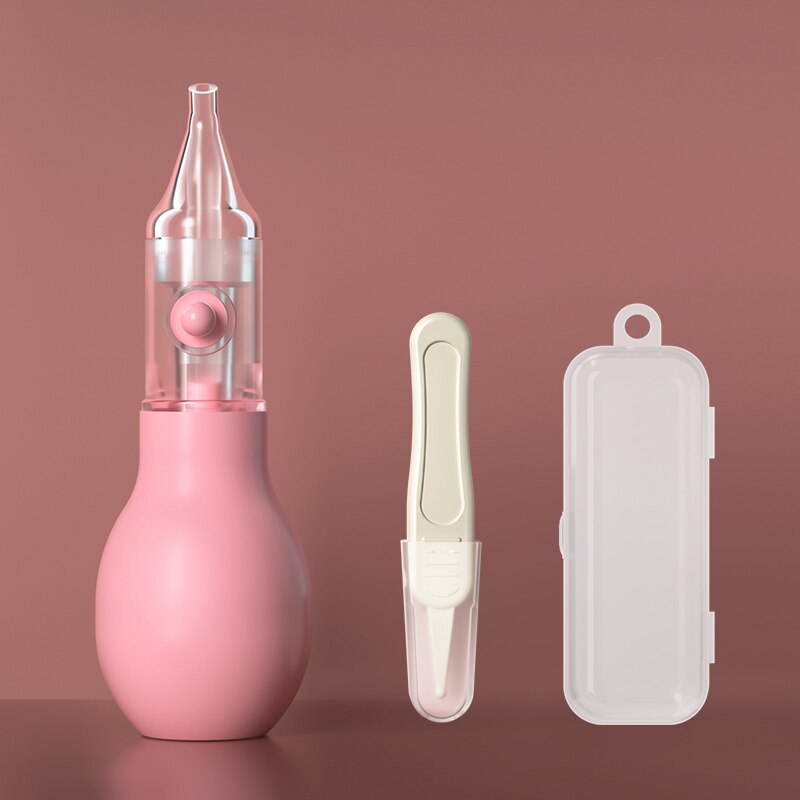 neue Baby nasensauger Baby nase reiniger einstellen Kleinkind freundlicher nase Saugnapf mit booger Clip rosa grün Baby pflege produkte: Rosa