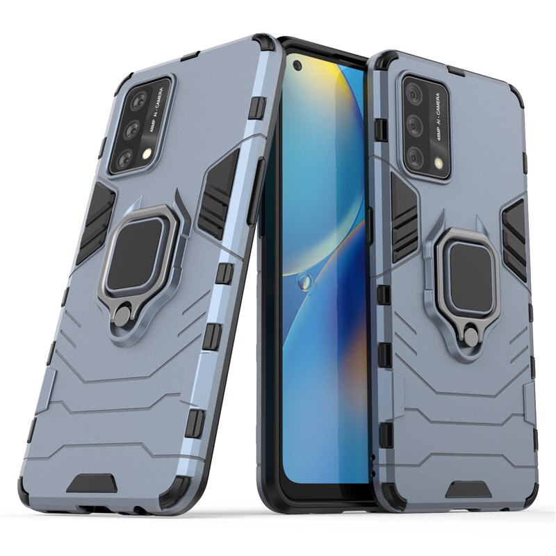 Halfter fallen Für Reno 6 Lite Abdeckung Für OPPO Reno 6 Lite Coque Telefon Stoßstange Stoßfest Magnetische fallen Für Reno6 reno 6 Lite Fundas: NavyBlue