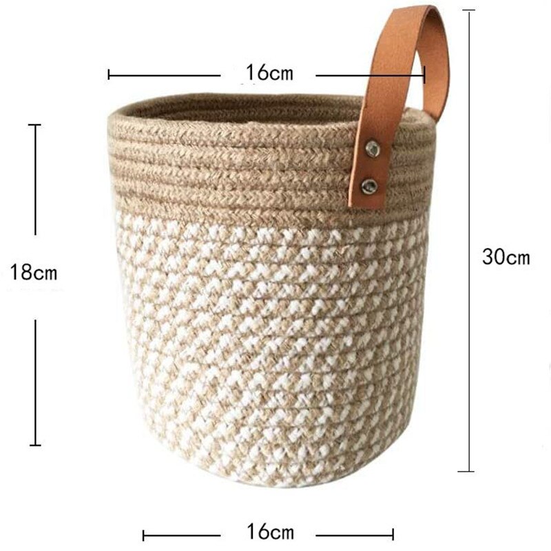 Woven Hanging Basket For Planters Rattan Wicker Baskets Garden Wall Decoration Wall-mounted Basket Storage Rack: Fancy16cm