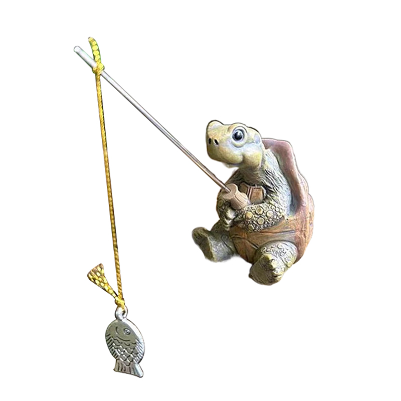 Rope Fishing Turtle Statue Cute Simulation Turtle ... – Grandado