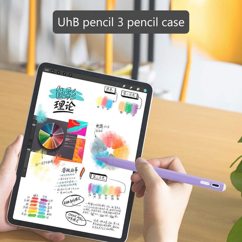 Funda de silicona antideslizante para lápiz UHB 3, cubierta protectora suave para lápiz óptico, soporte con mangas de punta