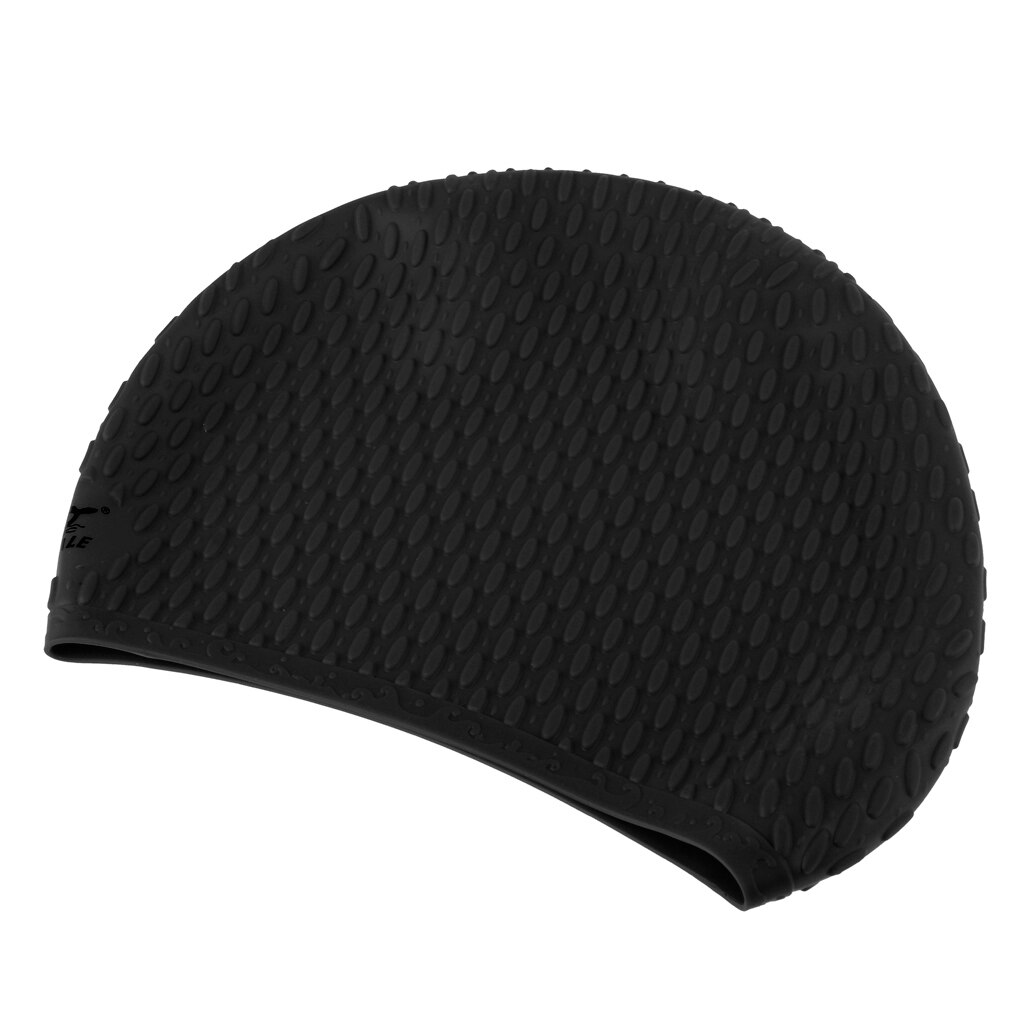 Silicone Swimming Caps Silica Gel Swim Caps Waterproof Shower Hat Adults Swimming Caps: Black