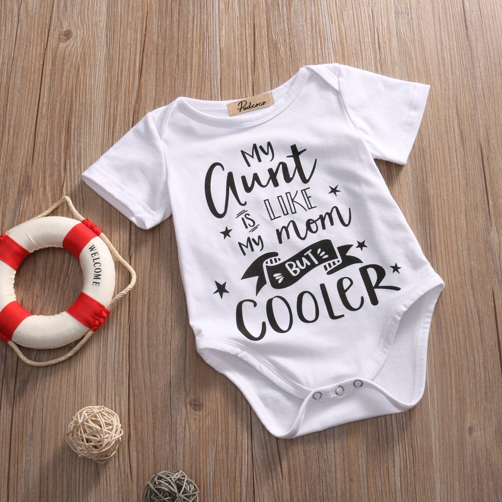 Body en coton blanc avec lettres pour -né, vêtements pour bébés garçons et filles à manches courtes, imprimé, de 0 à 18 mois