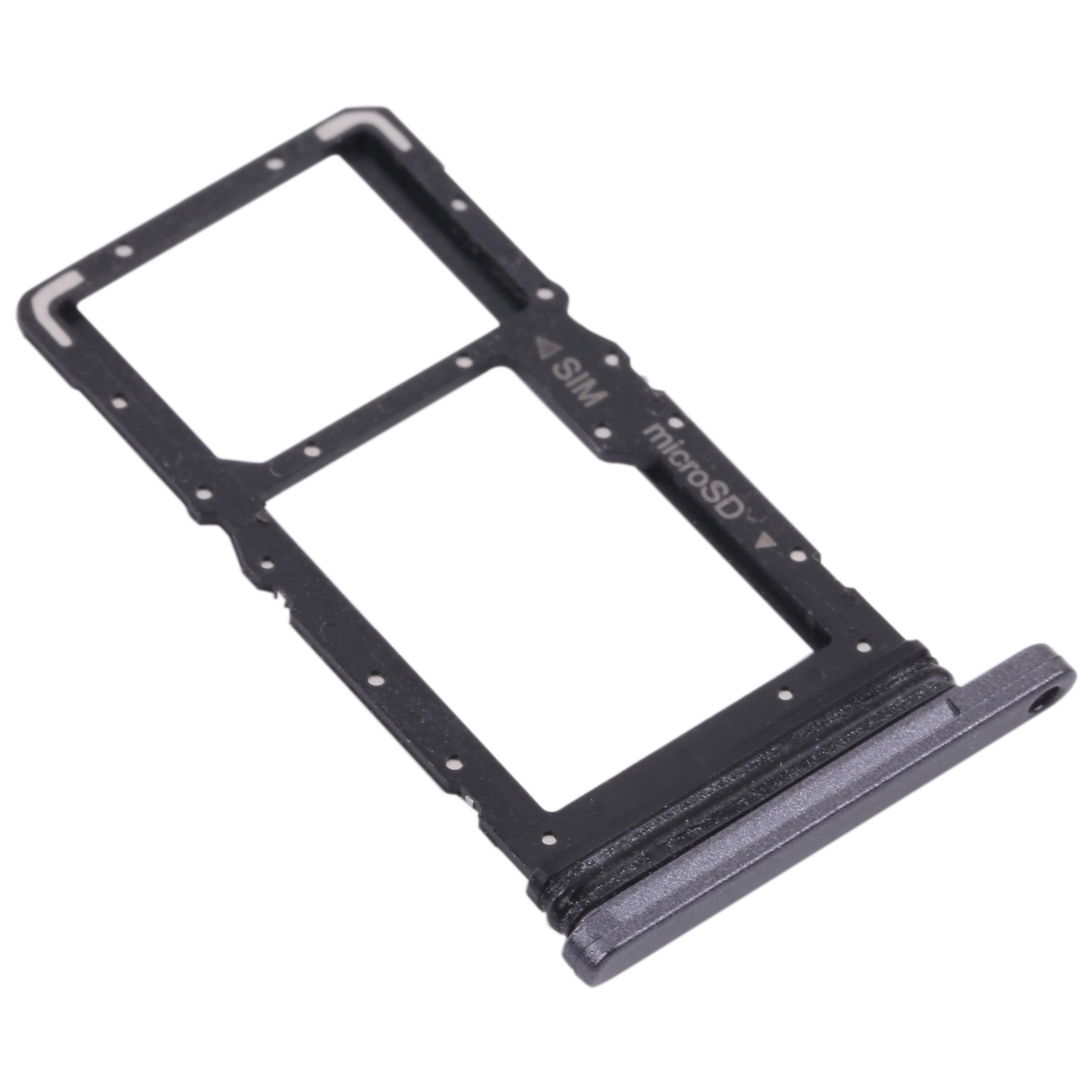 Sim Card Tray + Micro Sd Card Tray Voor Samsung Galaxy Tab A7 10.4 ) SM-T505 (Zwart)