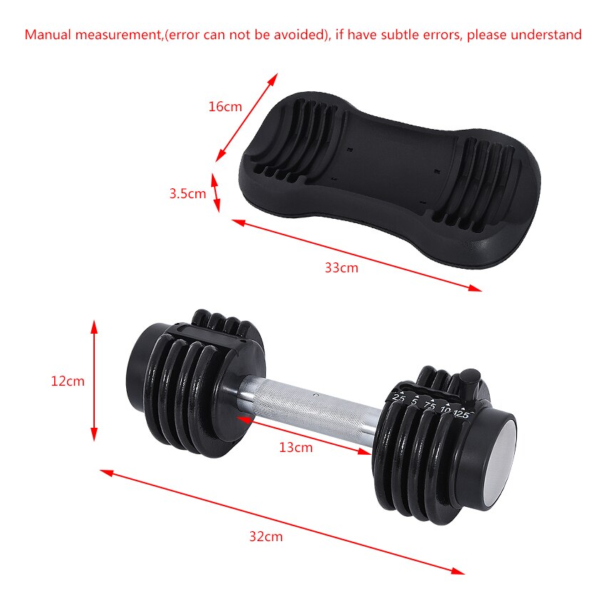 Weight Adjustable Dumbbell Fitness Workouts Dumbbells Tone Your Strength And Build Your Muscles 12.5lbs
