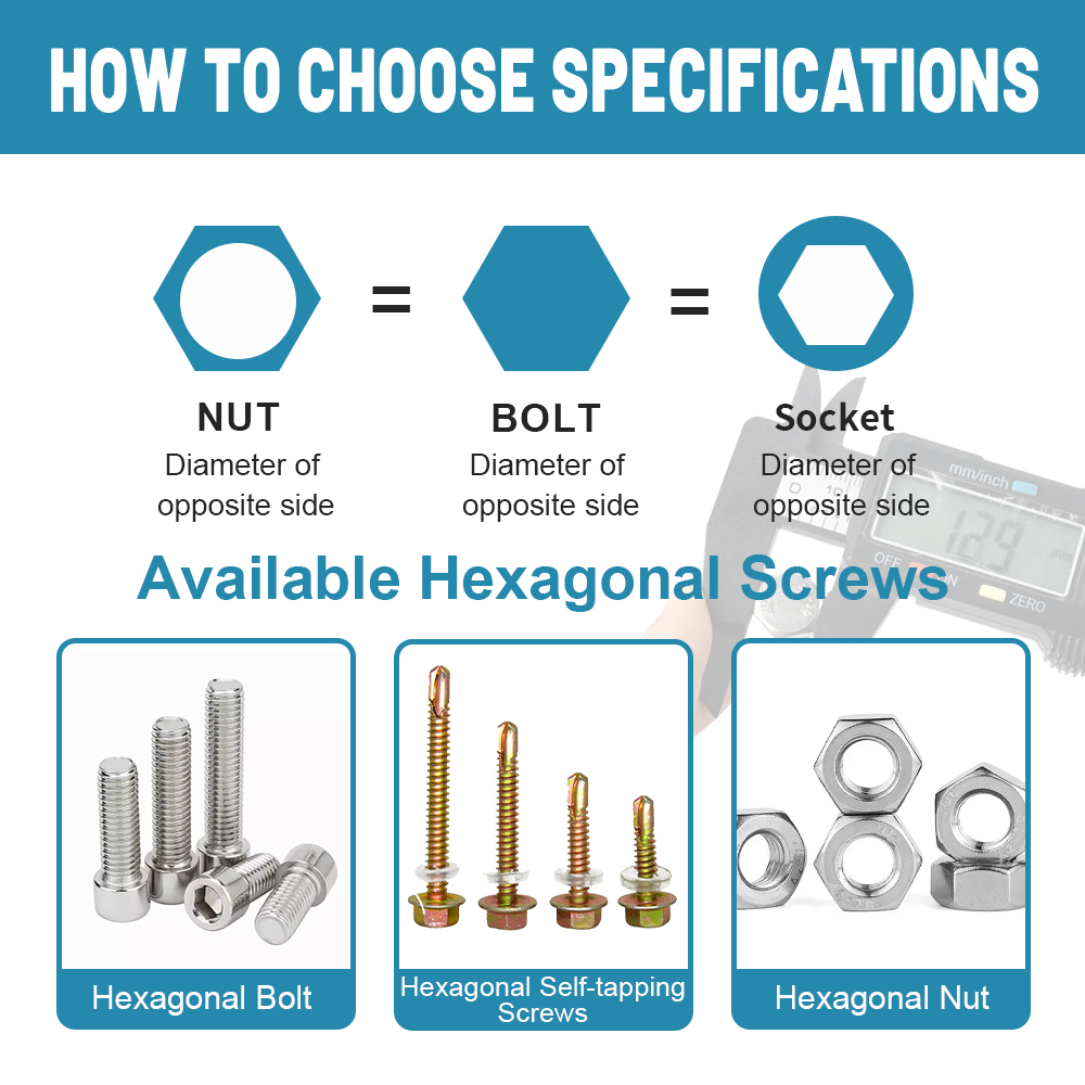 Length Deepen Impact Socket Adapter 5-19mm Power Nut Driver Socket Set 1/4-inch Hex Shank Screwdriver Key Head Hand Tool 1PC