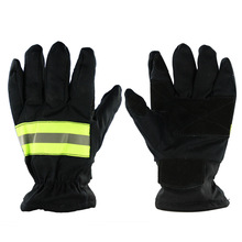 Fireman Gloves Wear-Resistance Non-Slip Thicken Fire Proof Gloves Reflective Strap Fire Resistant Gloves for Firefighter