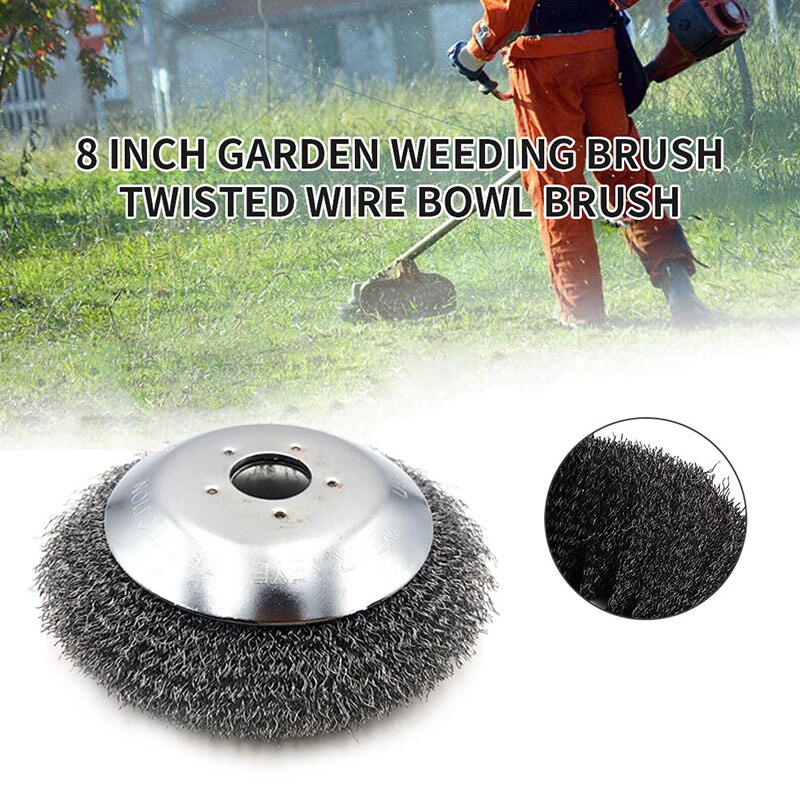 Steel Wire Wheel Trimmer Head Steel PRO Garden Brush Lawn Mower Razors Lawn Mower Eater Trimmer Dust Removal