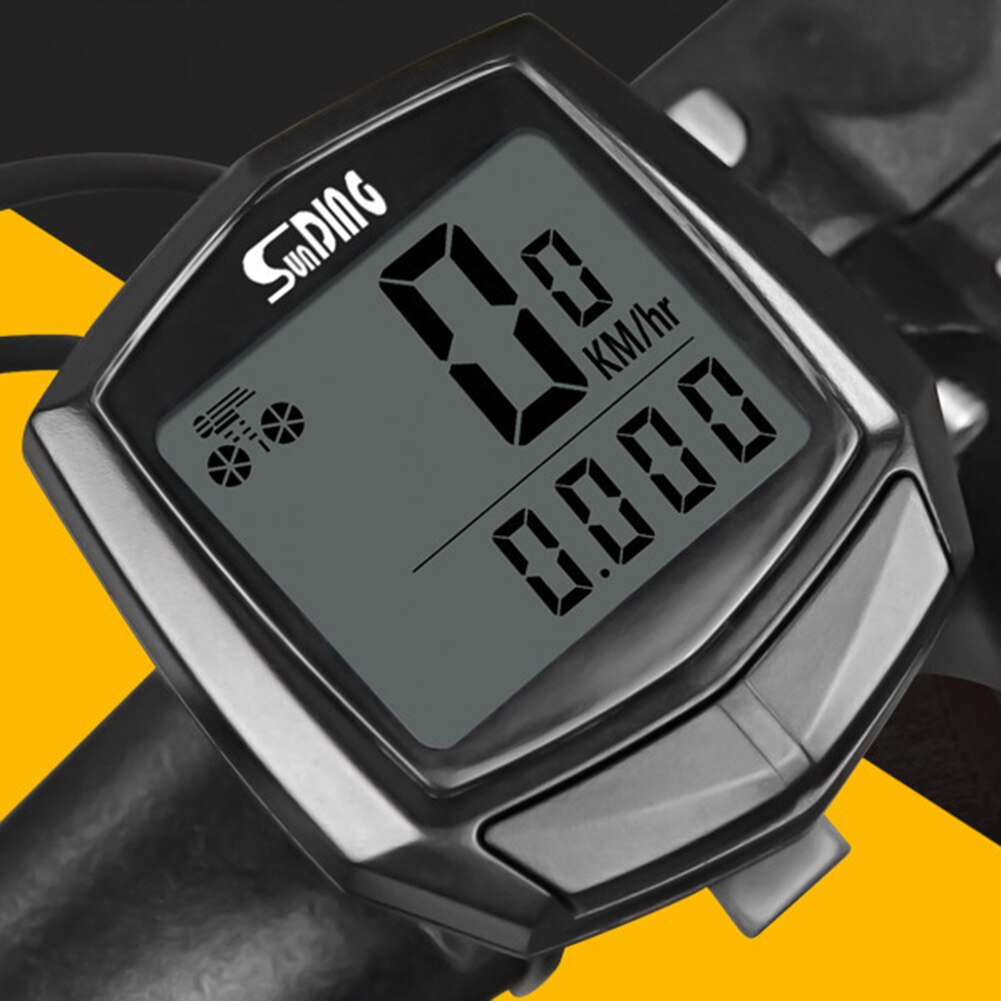 Sykkel speedometer lcd digital display sykkel kilometerteller vanntett sykkel datamaskin sykling kablet stoppeklokke utendørs riding tilbehør