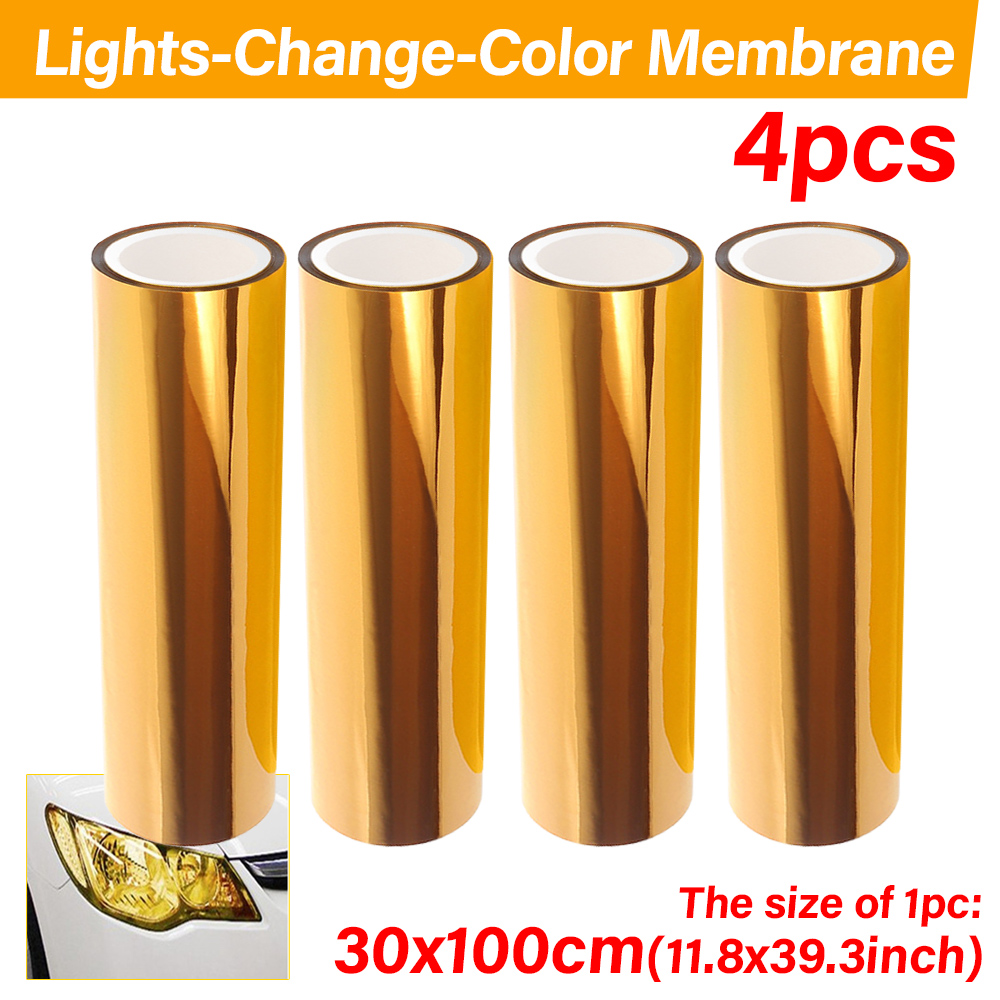 Auto Gelb Transparent Farbwechsel Lampe Film Vinyl Film Lampe Film Aufkleber Blatt Farbwechsel Rauch Matt Hinten Nebel Aufkleber: Orange