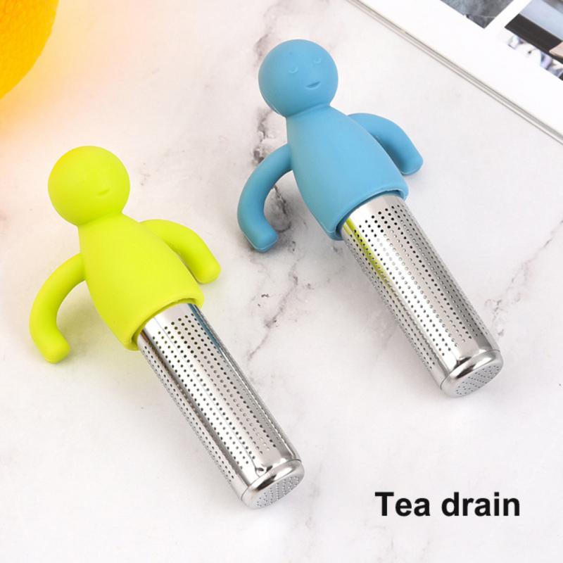 Stainless Steel Tea Maker Filter Food Grade Silica Gel Tea Maker Villain Tea Leakage Two Handed Tea Separated Vertical Tea Maker