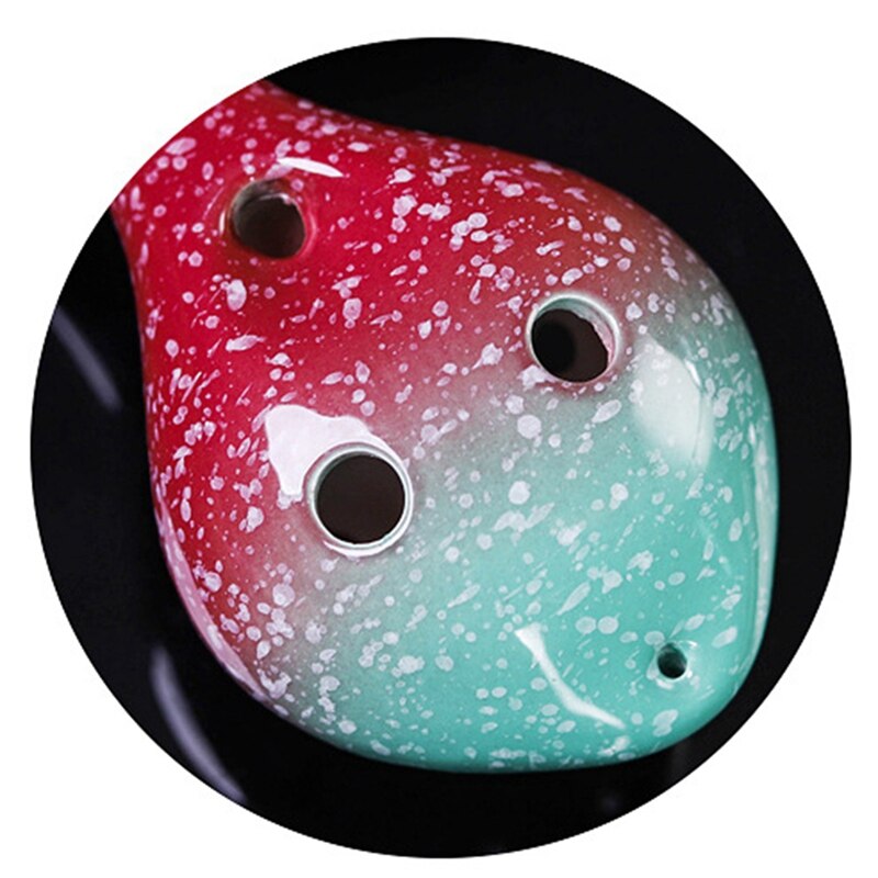 Ocarina 6 Hole Ocarina Ceramic Ocarina Wine Bottle Style Starry Ocarina- Alto C