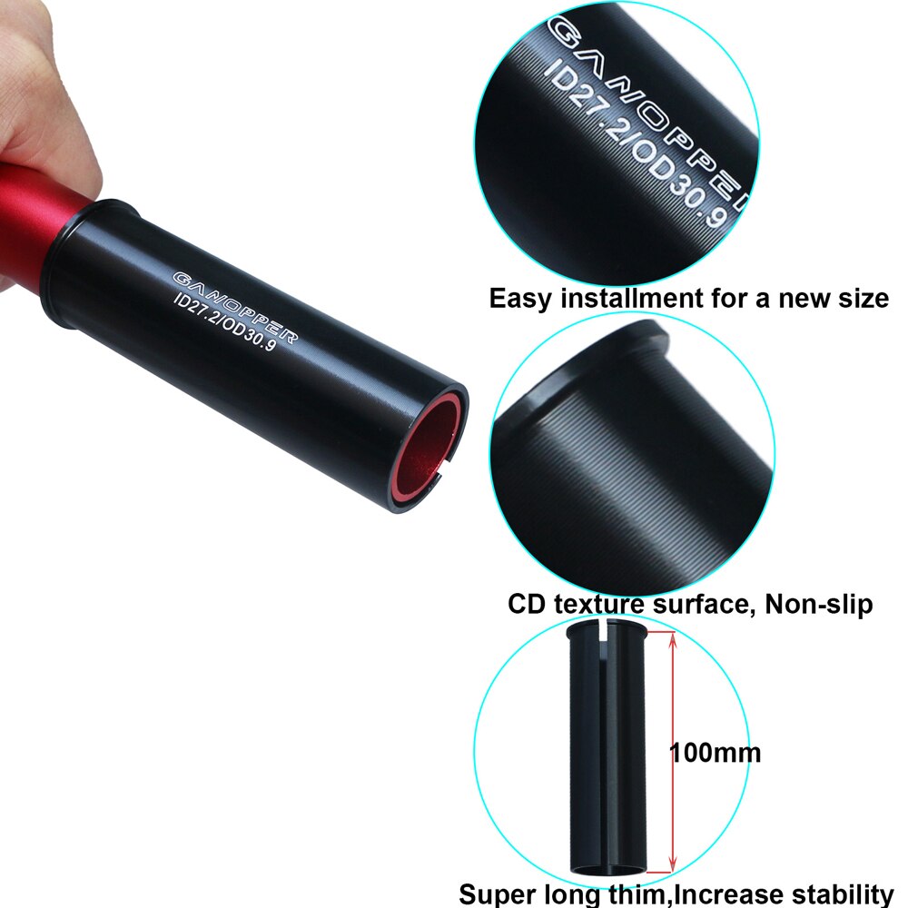 Bicycle Seatpost Sleeve Road Bike Seat Post Shim 22.2/25.4/27.2/28.6/30.0/30.4/30.9/31.6/31.8/33.9/34.9/36 Post Tube Adapter