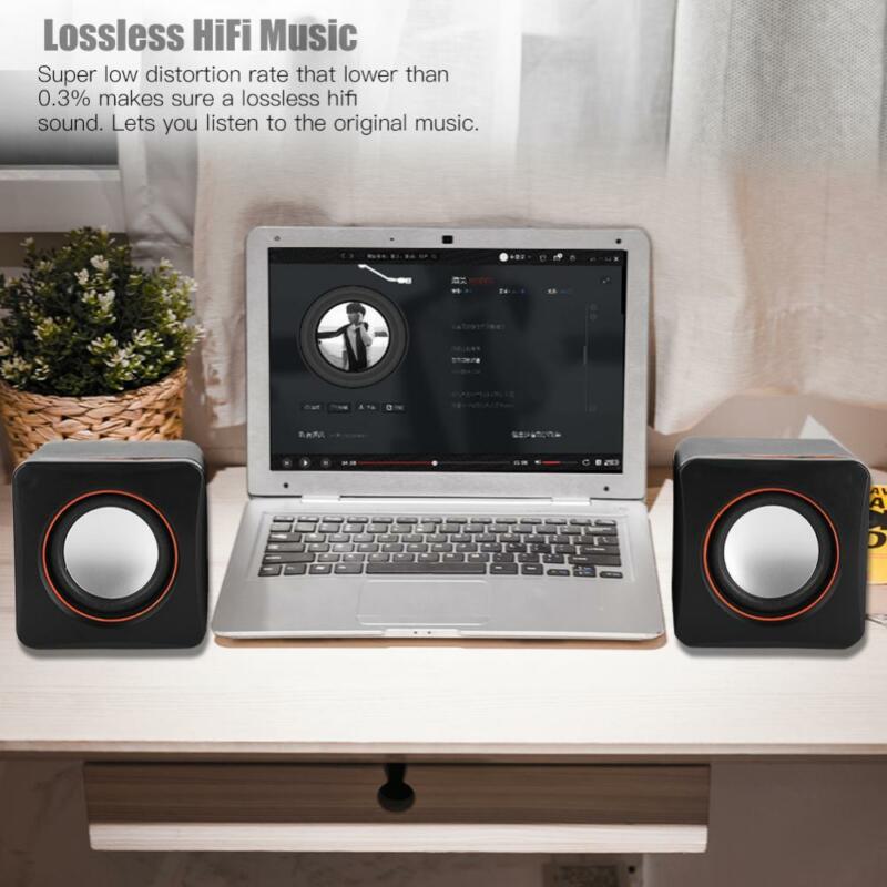 1 paar USB 5V Computer Speakers Zware Bas Subwoofer 3.5mm MP3 Voor PC Laptop Computer desktop Stereo audio speaker voor Kleine pow