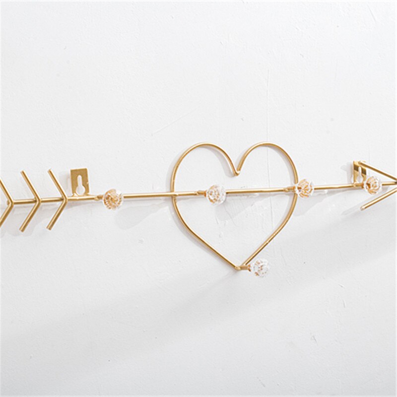 Draad Letters Home Decor Interieur Muur Teken Liefde Keuken Woonkamer Muur Decoratieve Letters Cijfers GPD9002: Gold Single heart