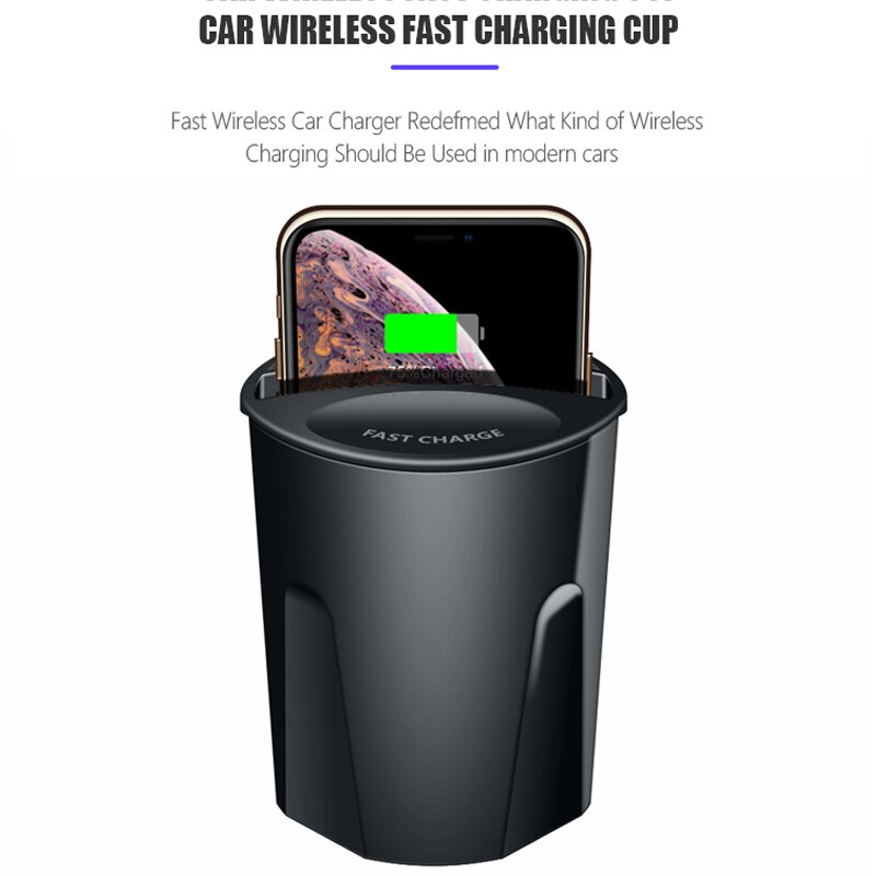 10w hurtig bil trådløs oplader kop til iphone 11 pro xs  xr 8 samsung  s20 s10 med usb-c type-c pc hurtig opladning trådløs oplader