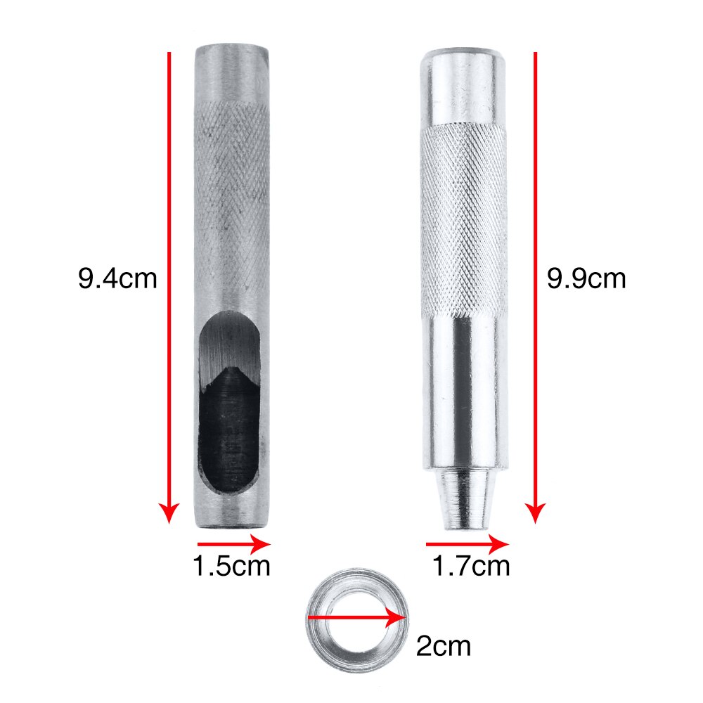 1 conjunto 12mm metálico com ilhó reparação de couro artesanato scrapbooking faça você mesmo buraco de couro acessórios de roupas com ferramentas de amarrar à mão