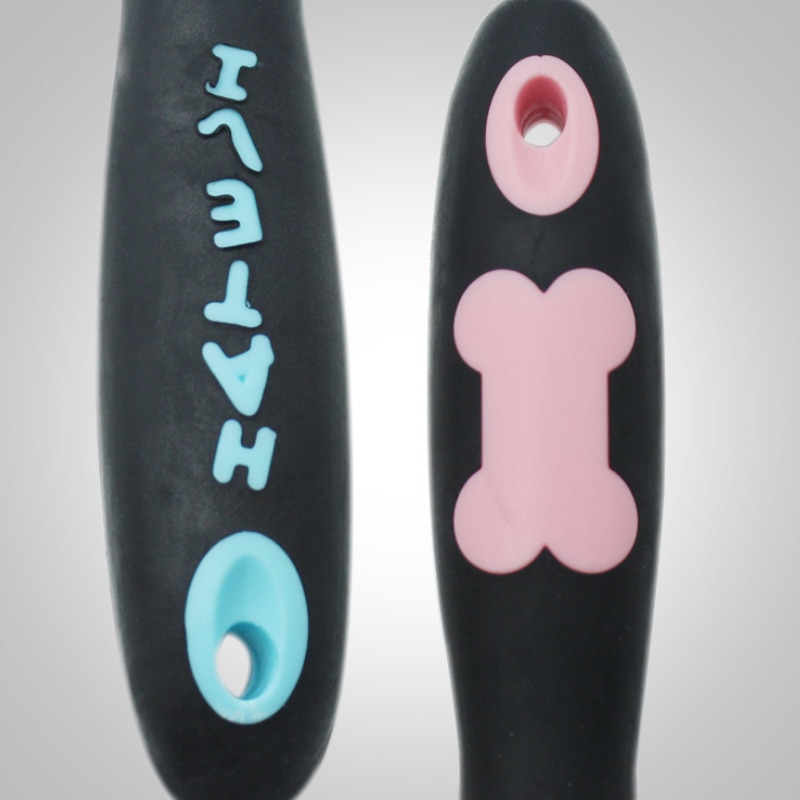 Peine de acero antipulgas para gatos y mascotas, peine de doble cara para perros, cepillo cepillado y caída de pelo con Mango antideslizante, herramienta de aseo para mascotas