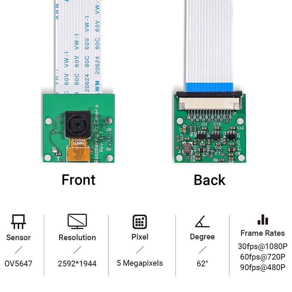 Raspberry Pi 4 5MP Camera 1080P 720P Video Camera Module With Acrylic Holder For Raspberry Pi 4 Model B 4B/3B+/3B/Zero W