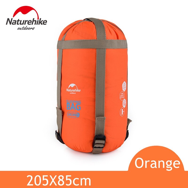 Naturehike 205*85cm sovepose forlænget kuvert bomuldssplejsning ultralet voksen bærbar udendørs camping vandreture 3 sæsoner: Orange