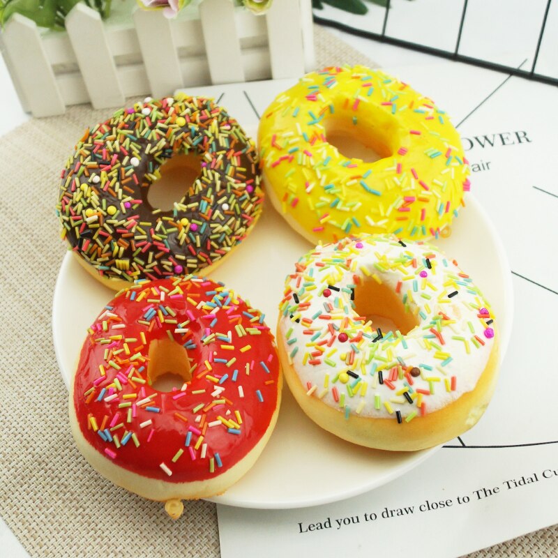 10Cm Kunstmatige Donut Voedsel Chocolade Taart Zoete Roll Kunstmatige Mini Squishy Donut Simulatie Model Fotografie Decoratie Props