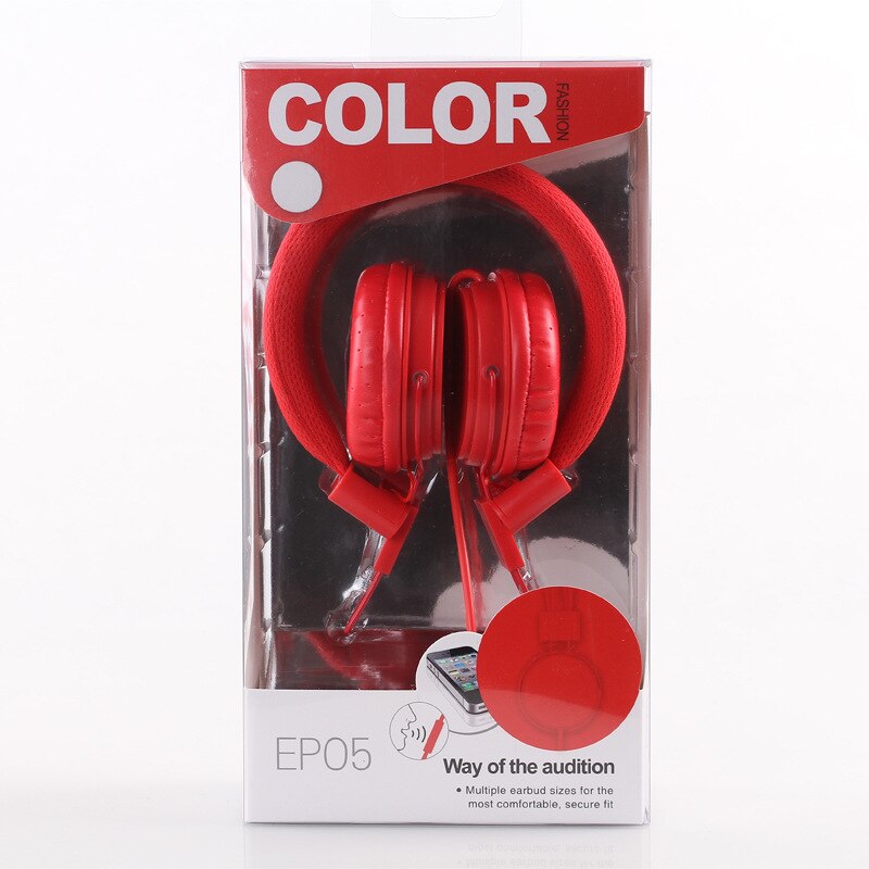 EP05 Foldable Headphone Children Headsets Portable Wired Headphone Stereo Bass Kids Headphones With Microphone Music Earphones