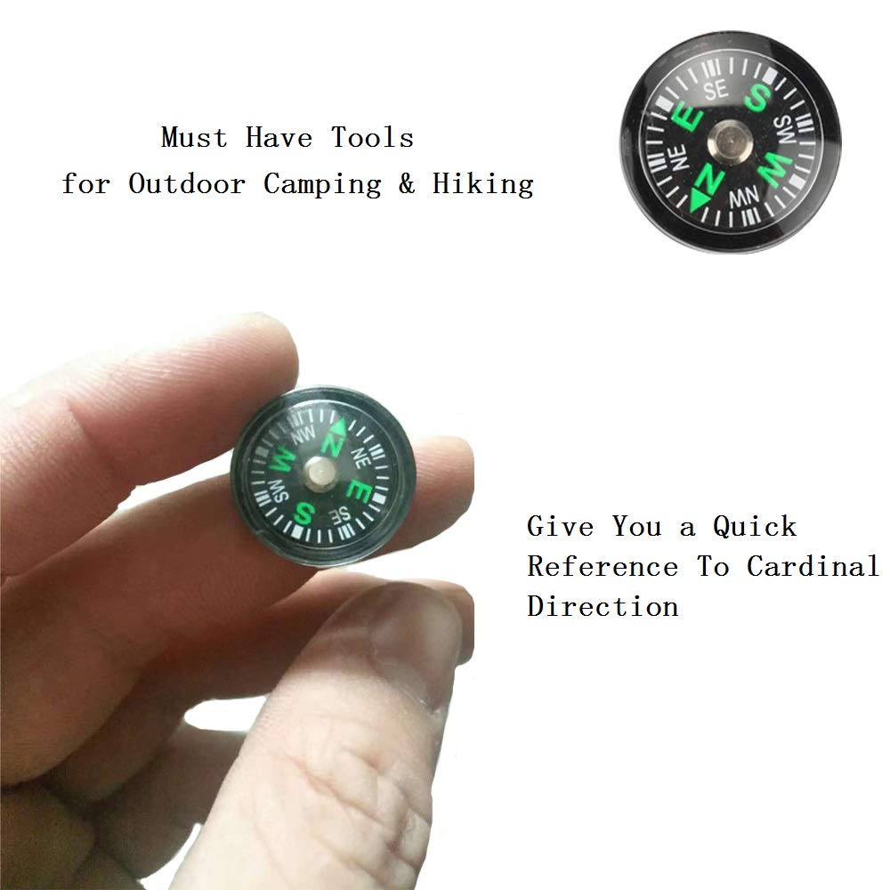 5/10PCS Hard Shell Filled Mini Compass For Paracord Bracelet Watch Band for Outdoor Camping Hiking Survival Compass