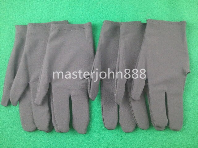 6 stücke Schwimmbad Billard Snooker Handschuh Schütze 3-Finger Handschuh Schwarz/verrotten